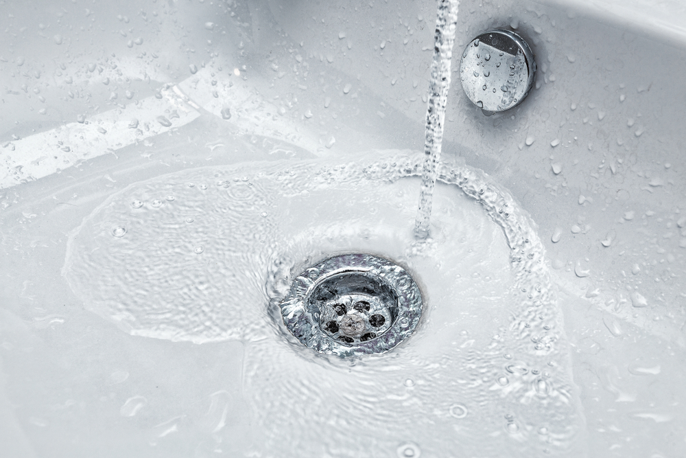 running water in drain