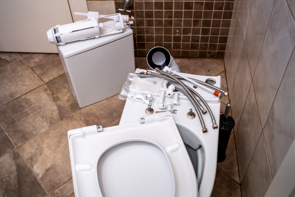 a man with toilet